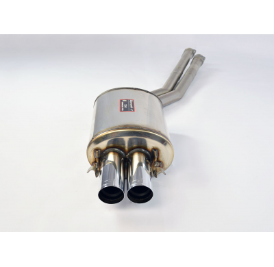 Silencioso trasero OO70 Sistema 100% de acero inoxidable 2 x Ø60 mm - Solo kit completo MERCEDES R107 350 SL V8 '71 -> '80 Silen