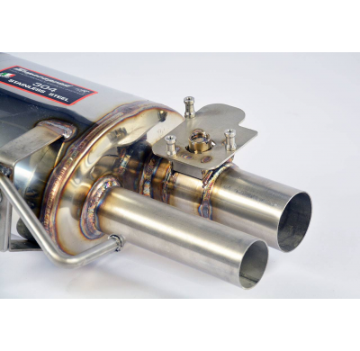 Recta trasera silenciosa con válvula Sistema 100% de acero inoxidable, sobredimensionado Ø80 mm (también compatible con modelos