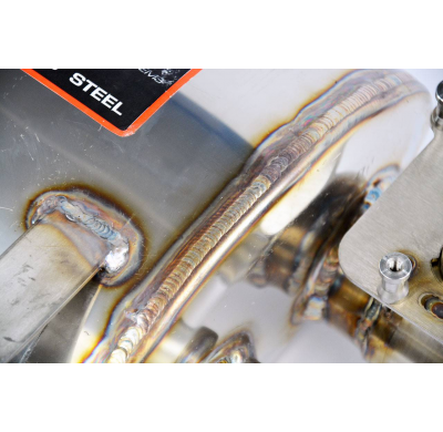 Recta trasera silenciosa con válvula Sistema 100% de acero inoxidable, sobredimensionado Ø80 mm (también compatible con modelos
