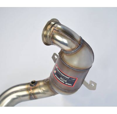 Turbo Downpipe Kit + Catalizador Metalico 200 Cpsi  - Vw Golf Vii Gti Club Sport 2.0 Tsi (265  -  290 Cv) 2016 -> (ø76mm) Supers
