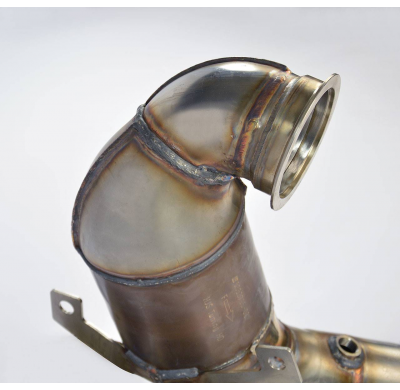 Turbo Downpipe Kit + Catalizador Metalico 200 Cpsi  - Vw Golf Vii Gti Club Sport 2.0 Tsi (265  -  290 Cv) 2016 -> (ø76mm) Supers