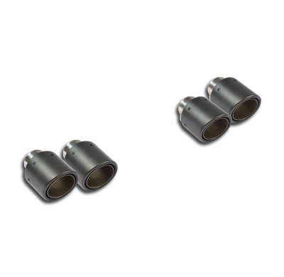 Kit Colas De Escape Derecho Oo100- Izquierdo Oo 100 Carbonio - Porsche 958 Cayenne S 4.8i V8 (400 Cv) 2010 -> 2013 Supersprint