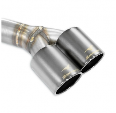Rear exhaust "Race" Right OO90 + Left OO90 "Gun Metal Grey" Sistema 100% de acero inoxidable, kit de silenciador trasero para el