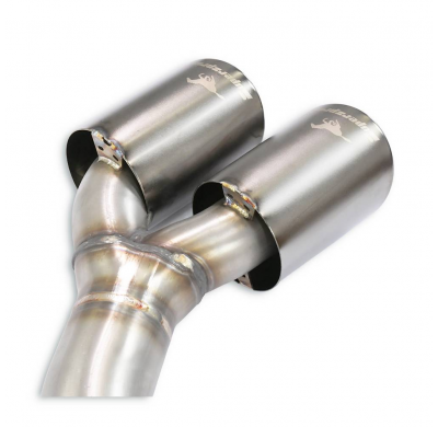 Rear exhaust "Race" Right OO90 + Left OO90 "Gun Metal Grey" Sistema 100% de acero inoxidable, kit de silenciador trasero para el
