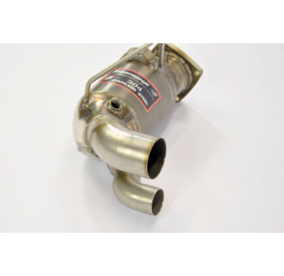 Silencioso delantero con catalizador metalico izquierdo Sistema 100% Acero Inox para silencioso trasero OEM Solo sistema complet