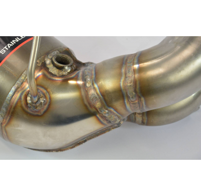 Silencioso delantero con catalizador metalico izquierdo Sistema 100% Acero Inox para silencioso trasero OEM Solo sistema complet