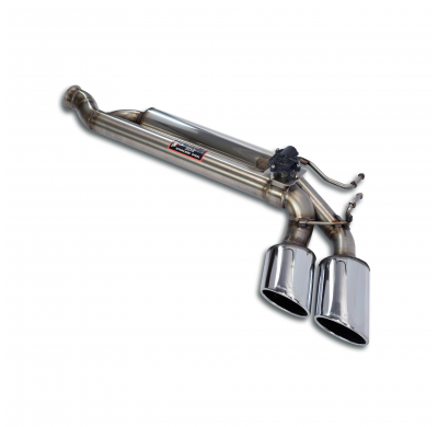 Rear exhaust Left 120x80 con válvula Sistema de escape "Cat.-back" 100% de acero inoxidable (elimina el filtro de partículas de