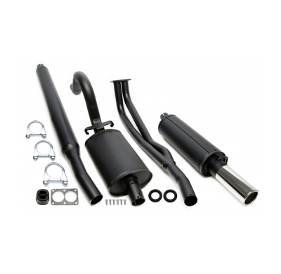 Sistema de escape deportivo TA Technix Tubo de escape: 1x80 mm, redondo / embridado Sistema completo con tubo Y 2-flow Y-pipe Ø4