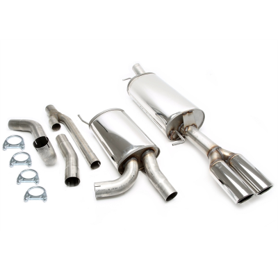 Sistema de acero inoxidable TA Technix Tubo de escape: 2x80 mm redondo + embridado con aprobación CE  Valido para: Audi A4 Sedan
