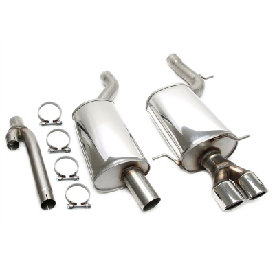Sistema de acero inoxidable TA Technix Tubo de escape: 2x80 mm redondo + embridado con aprobación CE  Valido para: Audi A4 S4 Se