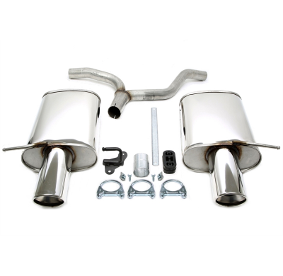 Sistema de acero inoxidable TA Technix Duplex Tubo de escape: 1*1x100 mm izquierdo y derecho, redondo / enrollado con homologaci