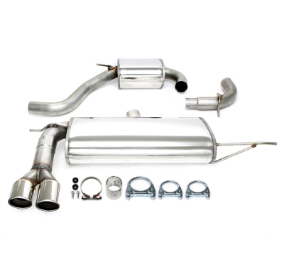 Sistema de acero inoxidable TA Technix Tubo de escape: 2x80 mm con aprobación CE  Valido para: VW Scirocco III type 13 My. 2008