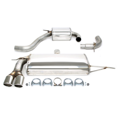 Sistema de acero inoxidable TA Technix Tubo de escape: 2x80 mm con homologación CE e24-032389  Valido para: VW Golf V/VI type 1K
