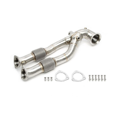 Downpipe de acero inoxidable TA Technix 70mm Downpipe con 2 conexiones para sonda lambda  !! ampliable con 06AU012 !!!  Valido p