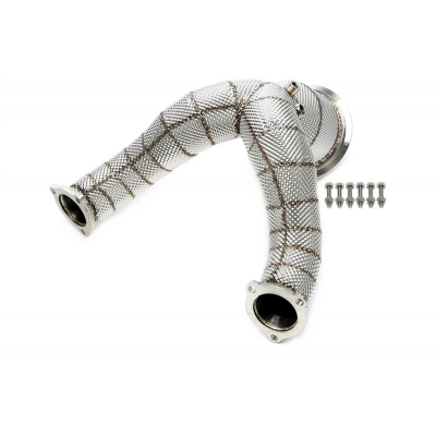 Downpipe de acero inoxidable TA Technix  con escudo térmico y catalizador   Valido para: Audi A4-S4, Tipo 8W-B9 año de fabricaci