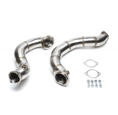 Downpipe TA Technix de acero inoxidable para motores BMW 3/76mm downpipe, juego de 2 piezas con conexión para sonda lambda  Vali