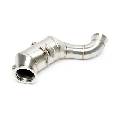 Downpipe de acero inoxidable TA Technix Tubo de catalizador, juego de 1 pieza con 2 conexiones para sonda lambda  Valido para: M