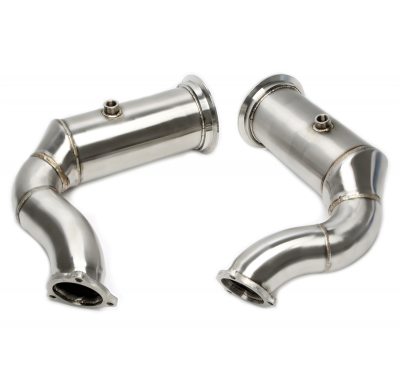 Tubo de bajada de acero inoxidable TA Technix  Downpipe con catalizador 200 celdas gato de metal con conexión de sensor lambda o