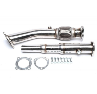 Downpipe de acero inoxidable TA Technix para motores VAG 3/76 mm Downpipe, juego de 2 piezas con conexión a estándar al turbocom