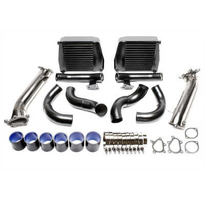 Kit de actualización TA Technix Kit de intercooler + Downpipe  Intercooler: 2 x intercooler Conexiones de tubería Kit de fijació