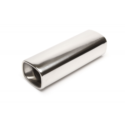 TA Technix tubo de escape acero inoxidable 80 mm angular ovalado / recto, longitud: 300 mm tubo de escape soldado No valido para