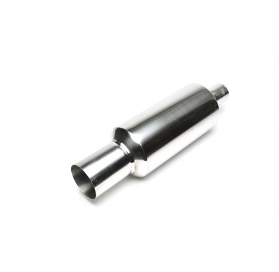Silenciador trasero deportivo TA Technix acero inoxidable universal 100mm redondo / afilado  acero inoxidable pulido Uso univers