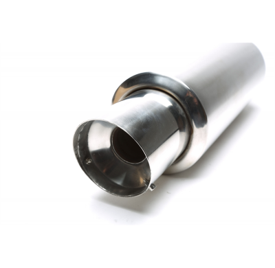 Escape trasero TA Technix inox sport universal 100 / 45mm redondo / afilado / biselado  acero inoxidable pulido Universalmen