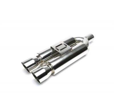 Silenciador trasero deportivo TA Technix acero inoxidable universal 2 x 88 x 90 mm ovalado / afilado / biselado  acero inoxidabl