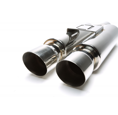 Silenciador trasero deportivo TA Technix acero inoxidable universal 2 x 88 x 90 mm ovalado / afilado / biselado  acero inoxidabl