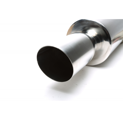 Escape trasero deportivo TA Technix acero inoxidable universal 100mm redondo / afilado / biselado  acero inoxidable pulido U