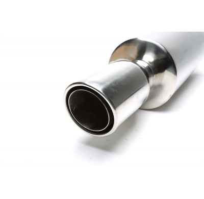 Escape trasero TA Technix inox sport universal 100 / 75mm redondo / embridado / biselado  acero inoxidable muy pulido Univer