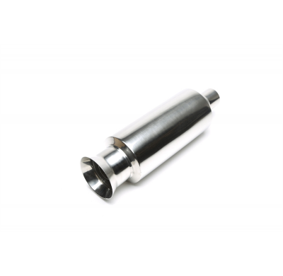 Silenciador trasero deportivo TA Technix inox universal 125/100 / 45mm redondo / rectificado / silenciador en tubo de escape  ac