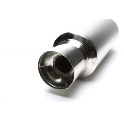 Escape trasero sport TA Technix inox universal 100 / 50mm redondo / afilado  acero inoxidable muy pulido Universalmente util