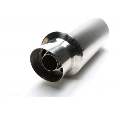 Silenciador trasero deportivo TA Technix acero inoxidable universal 100 / 45 mm redondo / biselado / afilado / silenciador en tu