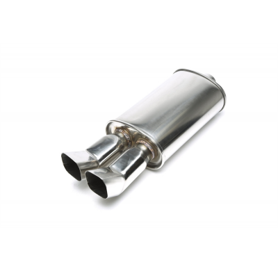 Escape trasero TA Technix inox sport universal 2 x 85 x 70mm DTM sharp  acero inoxidable pulido Uso universal Conexión: 63,5