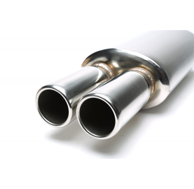 Silenciador trasero TA Technix inox sport universal 2 x 76mm redondo / embridado  acero inoxidable pulido Universalmente utiliza