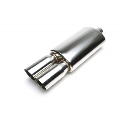 Silenciador trasero deportivo TA Technix acero inoxidable universal 2 x 88 x 90 mm ovalado / afilado / biselado  acero inoxidabl