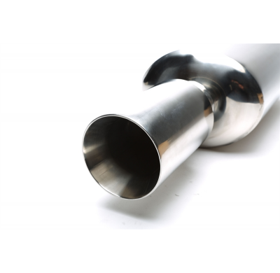 Escape trasero deportivo TA Technix inox universal 100mm redondo / liso / estirado hacia adentro  acero inoxidable pulido Us