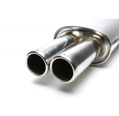 Silenciador trasero TA Technix inox sport universal 2 x 76mm redondo / embridado  acero inoxidable pulido Universalmente utiliza