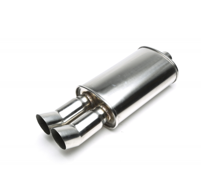 Silenciador trasero deportivo TA Technix inox universal 2x76mm DTM afilado  acero inoxidable muy pulido Uso universal Conexión: