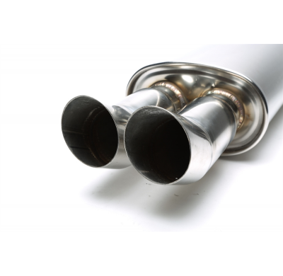 Silenciador trasero deportivo TA Technix inox universal 2x76mm DTM afilado  acero inoxidable muy pulido Uso universal Conexión:
