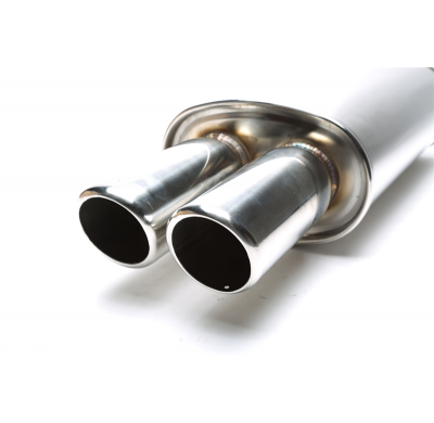 Silenciador trasero deportivo TA Technix acero inoxidable universal 2 x 76mm redondo / biselado  acero inoxidable pulido Uso uni