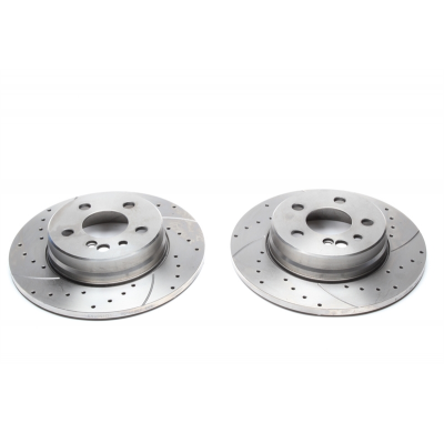 Juego De Discos De Freno Deportivos Ta Technix Eje Trasero Perforado + Ranurado Oem-Vergleichsnummer: 1404230612  Valido Para: M