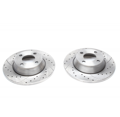 Juego de discos de freno deportivos TA Technix VA, perforados + ranurados OEM-Vergleichsnummer: 8A0615301  Valido para: Audi 80