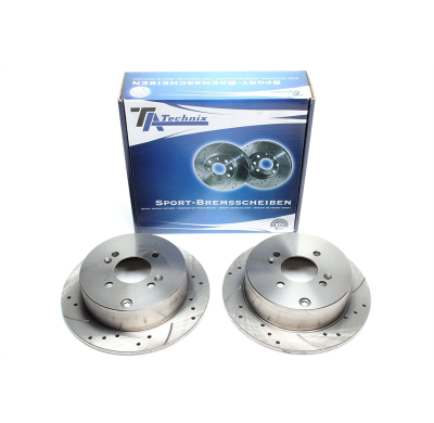 Juego De Discos De Freno Deportivos Ta Technix Eje Trasero Perforado + Ranurado Oem-Vergleichsnummer: 58411-1c800  Aptos Para: H