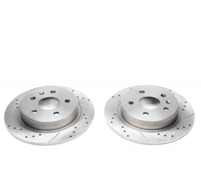 Juego de discos de freno deportivos TA Technix eje trasero perforado + ranurado#Número de comparación ZOEM: 13501302, 13501313