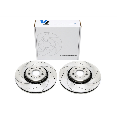 Juego de discos de freno TA Technix Sport eje delantero perforado + ranurado + ventilado internamente#Número de comparación ZOEM