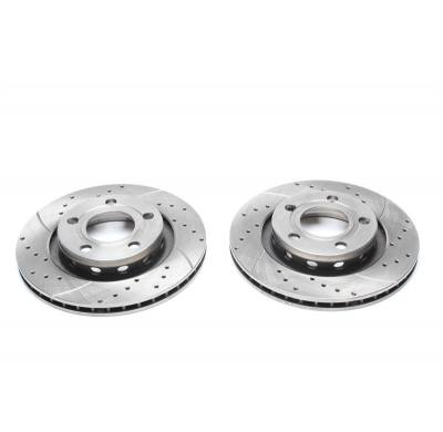Juego de discos de freno deportivos TA Technix eje trasero perforado + ranurado + ventilado internamente OEM-Vergleichsnummer: 4