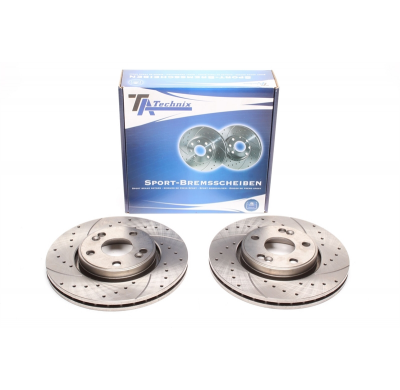 Juego de discos de freno deportivos TA Technix eje delantero perforado + ranurado + ventilado internamente#Número de comparación