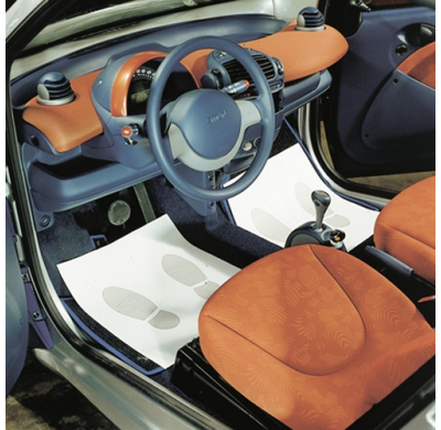 Caja 500 Alfombrillas De Papel, 45 X 55 Cm. Papel Gofrado Resistente a La Abrasion Y Absorcion De Liquidos (Agua, Aceite) Y  Gra